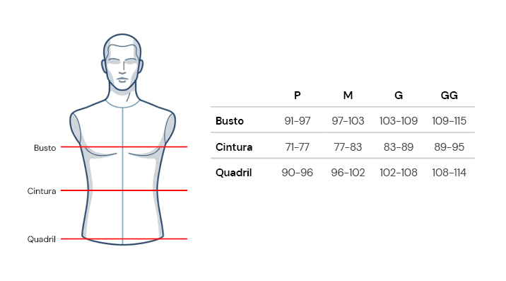 Imagem da tabelas de medidasVestido Brasil Retrô - Copa 2026